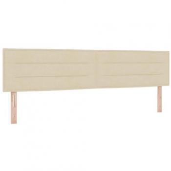 Cabecero LED con Luces de Tira 200 cm Crema Tela