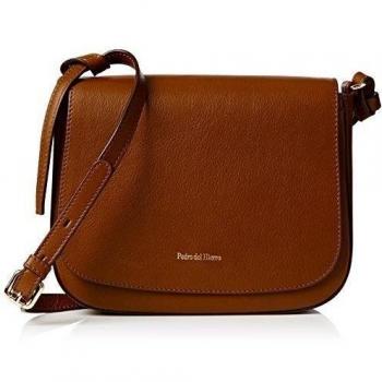 Pedro del Hierro Bandolera Logo Perforado, Bolso Para Mujer, Beige/Camel, U