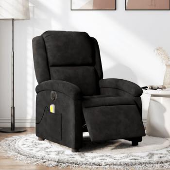 Sillón reclinable de masaje eléctrico terciopelo vidaXL en colores Gris claro, Gris oscuro, Rojo vino tinto y Negro
