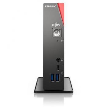 Fujitsu - ESPRIMO G6012 Intel® Core™ i5 i5-12400T 16 GB DDR4-SDRAM 512 GB SSD Windows 11 Pro UCFF Mini PC Negro, Rojo