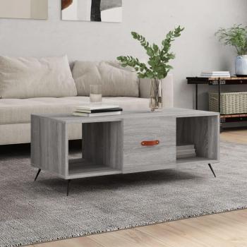 Mesa de centro Sonoma gris 102x50x40 cm madera multicapa contrachapada