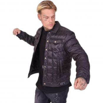 Project X Paris Biker Style Puffer Jacket - Black, Size M