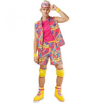 Disfraz de Patinador multicolor Muñeco Famoso para hombre