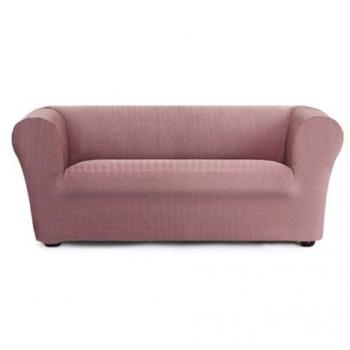 Funda para Sofá Eysa JAZ Rosa 110 x 100 x 230 cm, bielástica, compatible con sofás de 3 plazas tipo Chester/Klippan