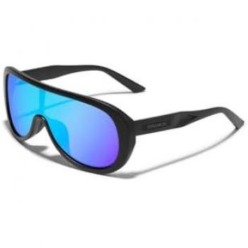 Gafas de sol unisex D.Franklin Ajax redondas mate negras con cristales polarizados y protección UV