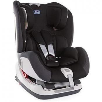 Chicco Seat Up 012 Silla de Coche Reclinable Bebés de 0-25 kg con ISOFIX, Grupo 0+/1/2 para Niños de 0-6 Años, Fácil de Instalar, Cojín Reductor, Reposacabezas Ajustables - Negra