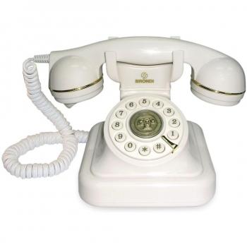Brondi Vintage 20 - Teléfono fijo digital, blanco