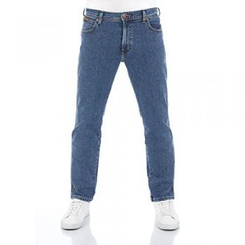 Wrangler Texas Slim Stonewash Jeans for Men - Blue