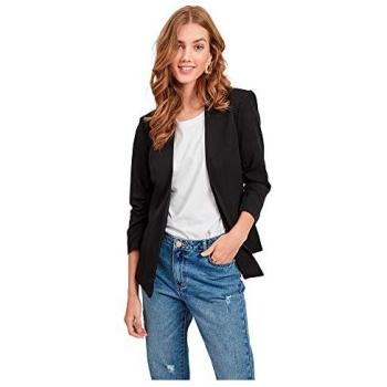 Blazer Vila 3/4 Manga Negro Regular Fit Dama XXL