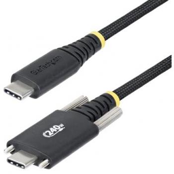 Cable Cargador USB-C 2m con Tornillos Laterales - 240W (5A) - Recubrimiento de Silicona y Nylon Trenzado - USB-IF