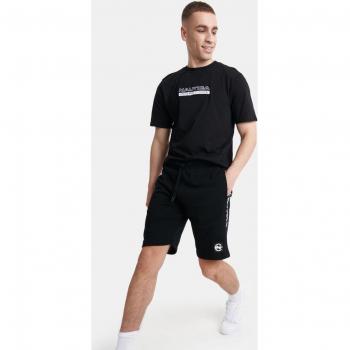 Nautica - Pantalón corto de chándal de hombre blanco con estampado lateral negro