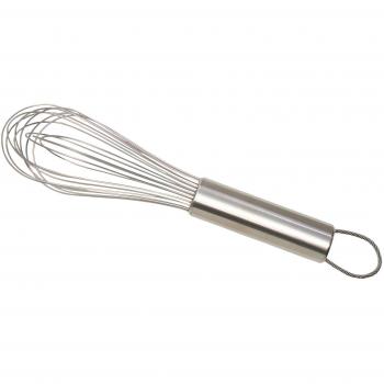 Batidor de Varillas de Acero Inoxidable Profesional 25 cm con Once Alambres