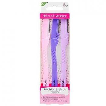 Brushworks Precision Eyebrow Razor Set (3-Pack)