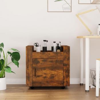Trolley Escritorio Roble Humo 60x45x60 cm Madera Multicapa