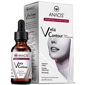 Neck Firming and Tightening Lifting V line Serum Chin Contouring Reduce Appearance of Double Chin Loose and Sagging Skin. Vela Contour