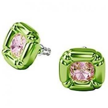 Swarovski Green Dulcis Cushion Cut Earrings, Multicolor, Female, Size: ONE SIZE