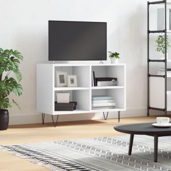 Mueble de TV vidaXL madera de ingeniería blanco 69,5x30x50 cm
