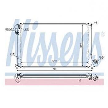 Radiador de refrigeración del motor NISSENS 63732, tipo: Radiador, características: diseño específico para vehículos, alta eficiencia en la transferencia de calor, fabricado con materiales de alta calidad para mayor durabilidad, compatible con múlti