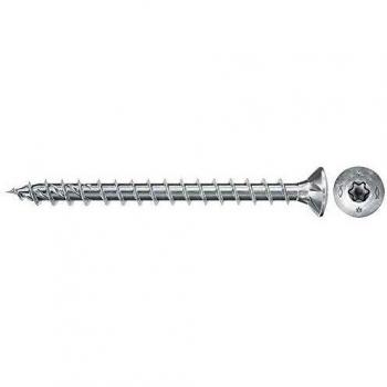 Tornillo Fischer Power-Fast II 3,5 x 16 mm con cabeza avellanada y rosca total, acero galvanizado, caja de 1000 piezas