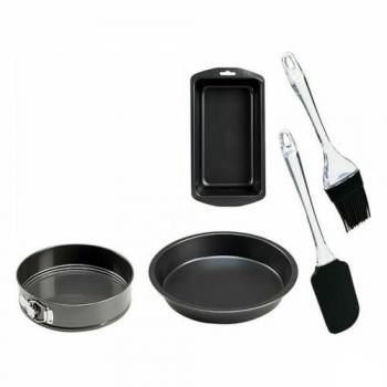 Moldes de Repostería KINVARA 4 Unidades - Silicona Negro - Ø 24 Cm y Ø 28 Cm
