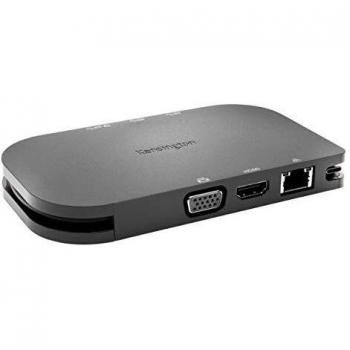 Kensington Replicador Móvil USB-C 5 Gb/s SD1600P con carga pass-through - 4K HDMI con puertos VGA y HDMI, 3 puertos USB