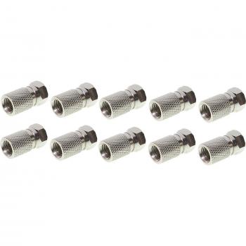 Conector F 8.0 con tuerca grande - Pack de 10 piezas