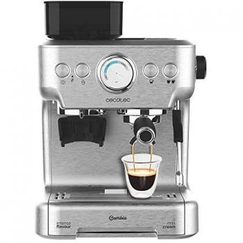 Cecotec Cafetera Cumbia Power Espresso 20 Barista Aromax. Potencia 2900 W, 2 Sistemas de Calentamiento, Bomba de presión de 20 Bares,manómetro, portafiltros con Doble Salida y 2 filtros