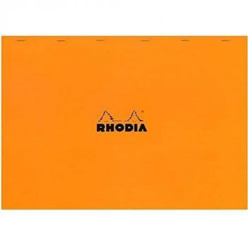 Bloc de notas Rhodia A3+ cuadrado 5mm, 80 hojas, papel de 80 g/m², color naranja