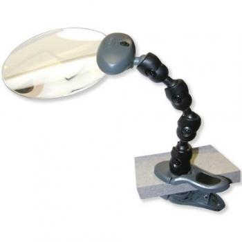 Carson LED-Attach-A-mag - Lupa con Clip y iluminación LED, Color Gris