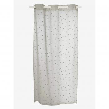VERTBAUDET Cortina visillo con estrellas irisadas Polvo de Estrellas Gris Claro Estampado 105