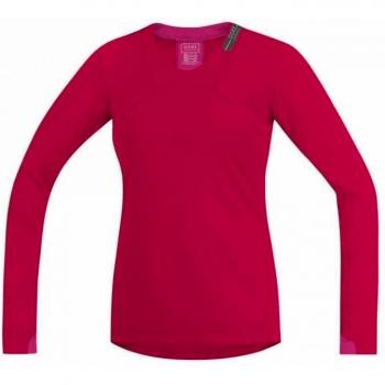 Gore Running Wear Air - Camiseta manga larga para mujer, color rosa, talla XL