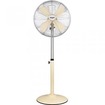 Bastilipo Palma Ventilador de Pie Redondo, 50 W, Acero inoxidable, 3 Velocidades