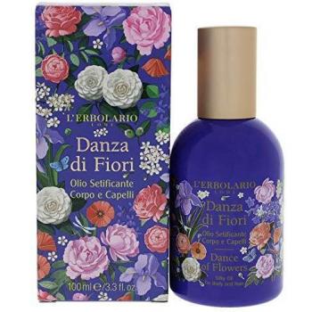 L'Erbolario Danza Fiori Aceite Sedoso 100ml - Aceite para cabello y cuerpo, 100 ml, con propiedades hidratantes y suavizantes