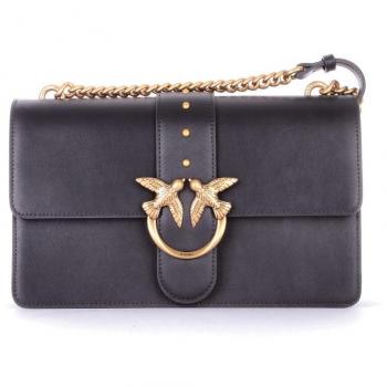 PINKO Love One Classic Shoulder Bag Black - Size: ONE SIZE - Female
