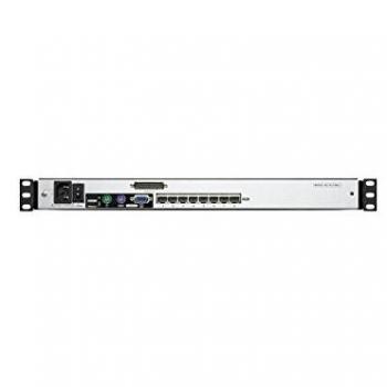 ATEN KL1508AM 8 Port Cat-5 High Density Dual Rail LCD KVM Switch with 17 inch LCD Monitor - Black