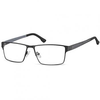 Rectángulo Montura Completa Metal Negras Gafas Recetadas para Hombre - Gafas Anti-Azules - SmartBuy Collection