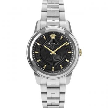 Versace Elegant Stainless Steel Analog Watch Gray Male Size: ONE SIZE