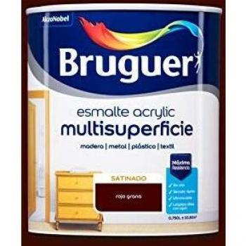 Bruguer Acrylic Multisuperficie Esmalte al agua Satinado Rojo Grana 750 ml