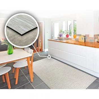 Alfombra Vinílica Resistente Beige 70x500 cm - Alfombra Lavable para Pasillo, Cocina y Exterior Tadi & Imperio 1979