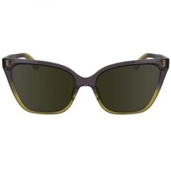 Calvin Klein CK24507S Women's Full-Rim Butterfly Sunglasses in Violet/Beige Bio-Plastic Frame