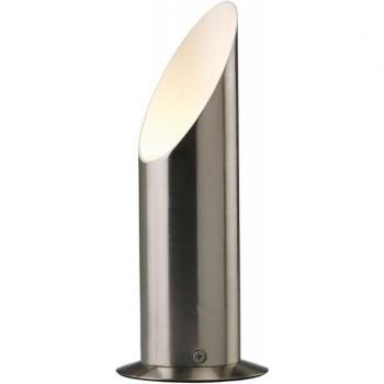 Lámpara de mesa Indio Niquel Satinado con 1 bombilla de 22,5 cm y interruptor en línea GU10