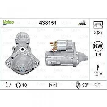 Motor de Arranque VALEO 438151 - Tipo: Motor de Arranque, Marca: VALEO, Modelo: 438151, Compatibilidad: Vehículos con motor de arranque compatible, Voltaje: 12V, Pot