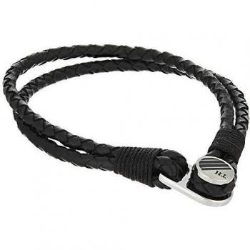 Tommy Hilfiger Jewelry Pulsera para Hombre de Piel Negro - 2790197S