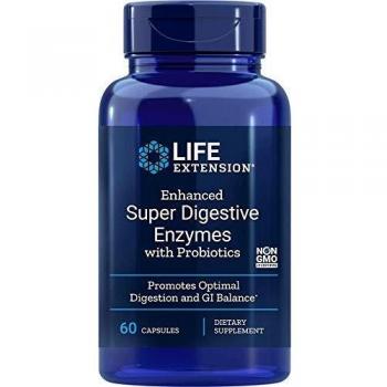 Enhanced Super Digestive Enzymes with Probiotics - 60 Vegetarian Capsules