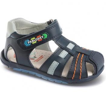 Sandalia Pablosky 025921 - Color Marino - Piel Auténtica - Ajuste Óptimo Al Pie