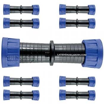 Suinga Pack 100 Manguitos Unión Cinta 16mm para Riego por Goteo - Conectores de riego, 100 unidades, diámetro de 16 mm, diseñados para unir dos tuberías de cinta de riego
