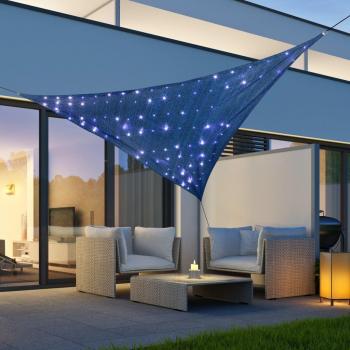 Toldo solar HI con 100 LED azul 3x3x3 m