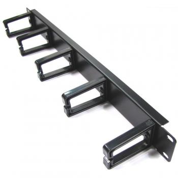 RackMatic - Panel guíacables para Armario Rack 19 1U con 5 Anillas para gestión de Cables