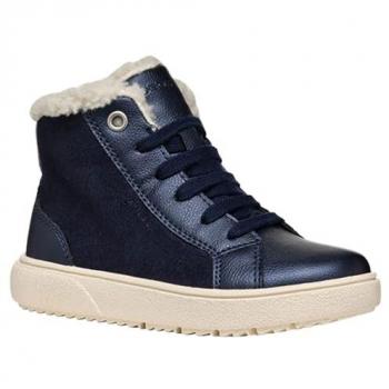 Zapatillas infantiles de caña alta GEOX Theleven Abx Niña Azul Marino Oscuro con forro azul marino