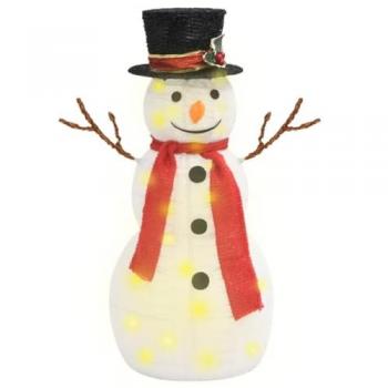 Muñeco de Nieve Decorativo de Navidad con LED, Adorno Luminoso, Tela Lujosa, Dimensiones 60 cm, 120 cm, 180 cm y más